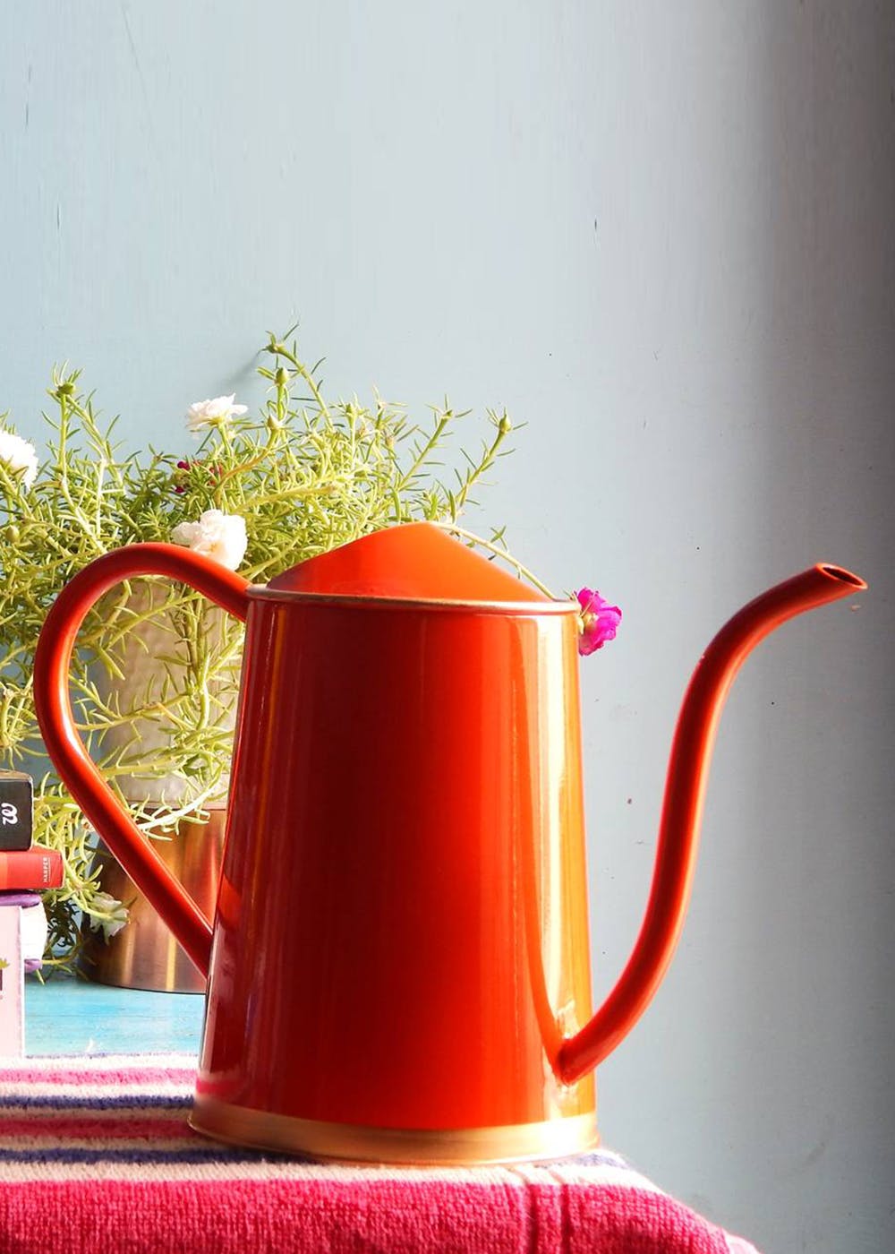 Get 1.5 Litre Metal Watering Can For Plants, Flower Watering Pot For Home Gardening, Color