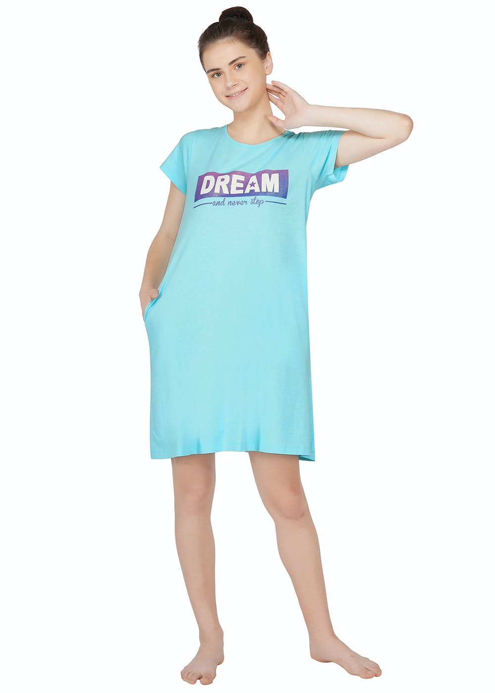 Get Dream And Never Stop Sleep Nightshirt at ₹ 699 LBB Shop