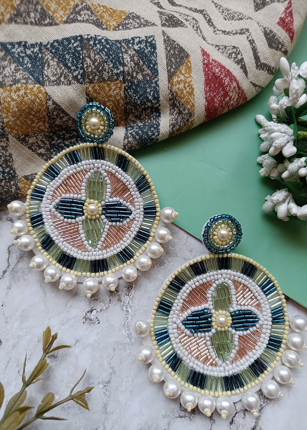 Get Multi Color Beaded Earrings at ₹ 750 LBB Shop