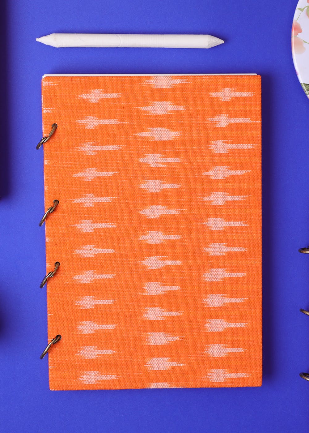 A5 Size Ikat Fabric Journal - Sunrise