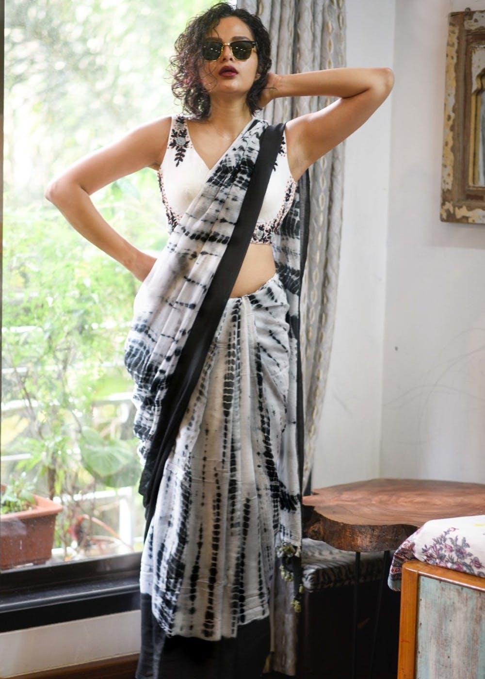 VARSHIKA – OCEAN BREEZE TIE-DYE COTTON MUL MUL SAREE