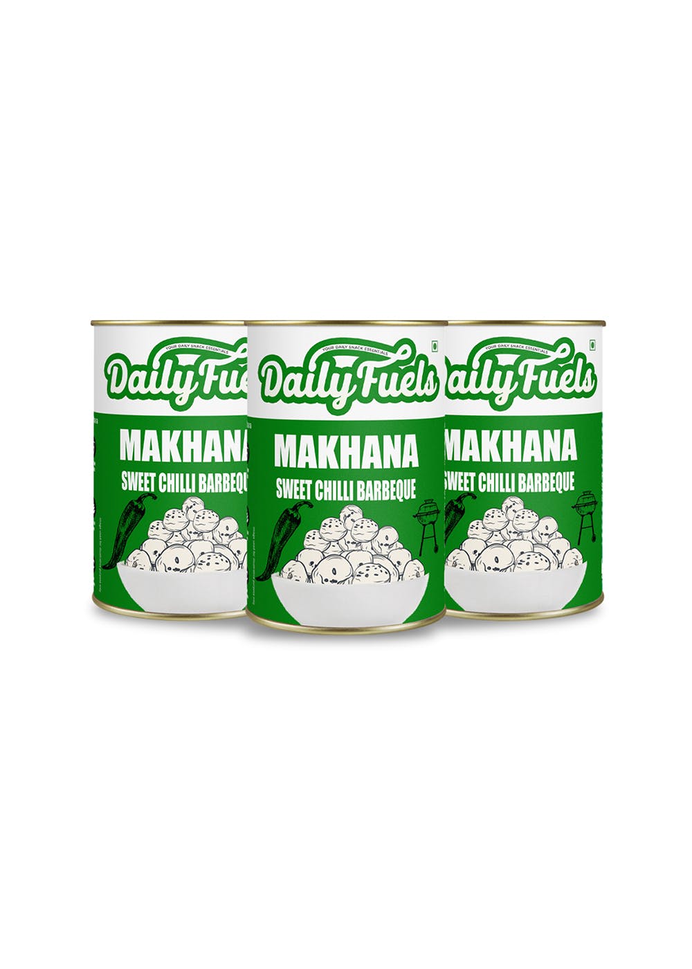 Sweet Chilli Barbeque Roasted Makhana - Pack of 3 - 60gm each