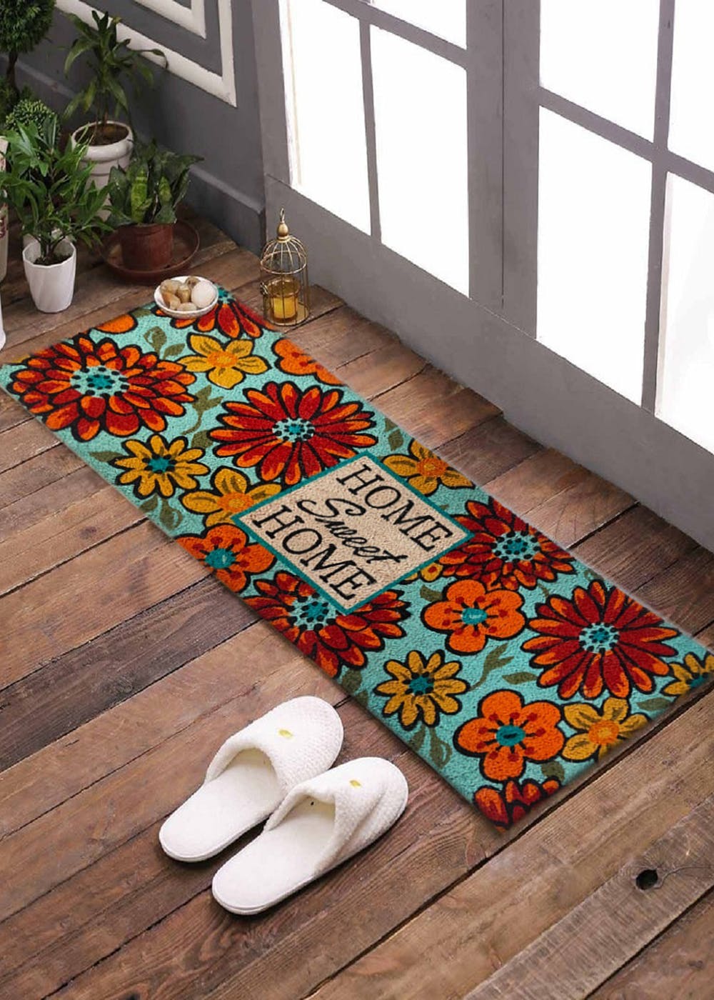 Get Home Sweet Home Premium Coir and Rubber Quirky Design Door and