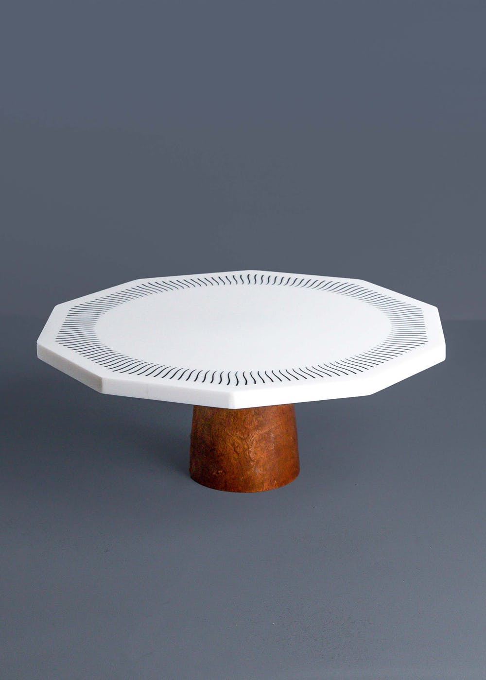 Get White Marble Top Cake Stand at ₹ 2699 LBB Shop