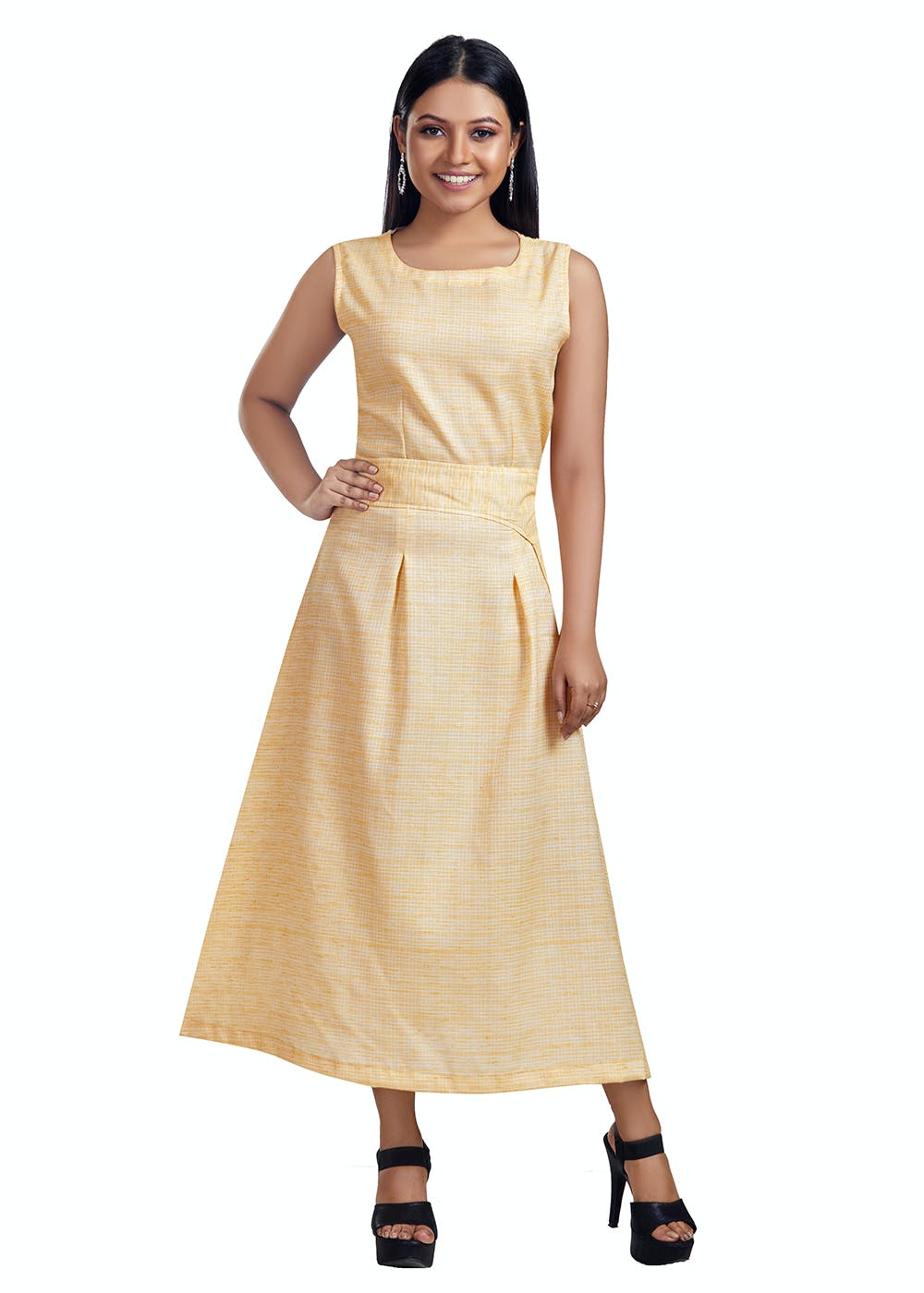Butter Yellow Side Pocket Maxi Dress