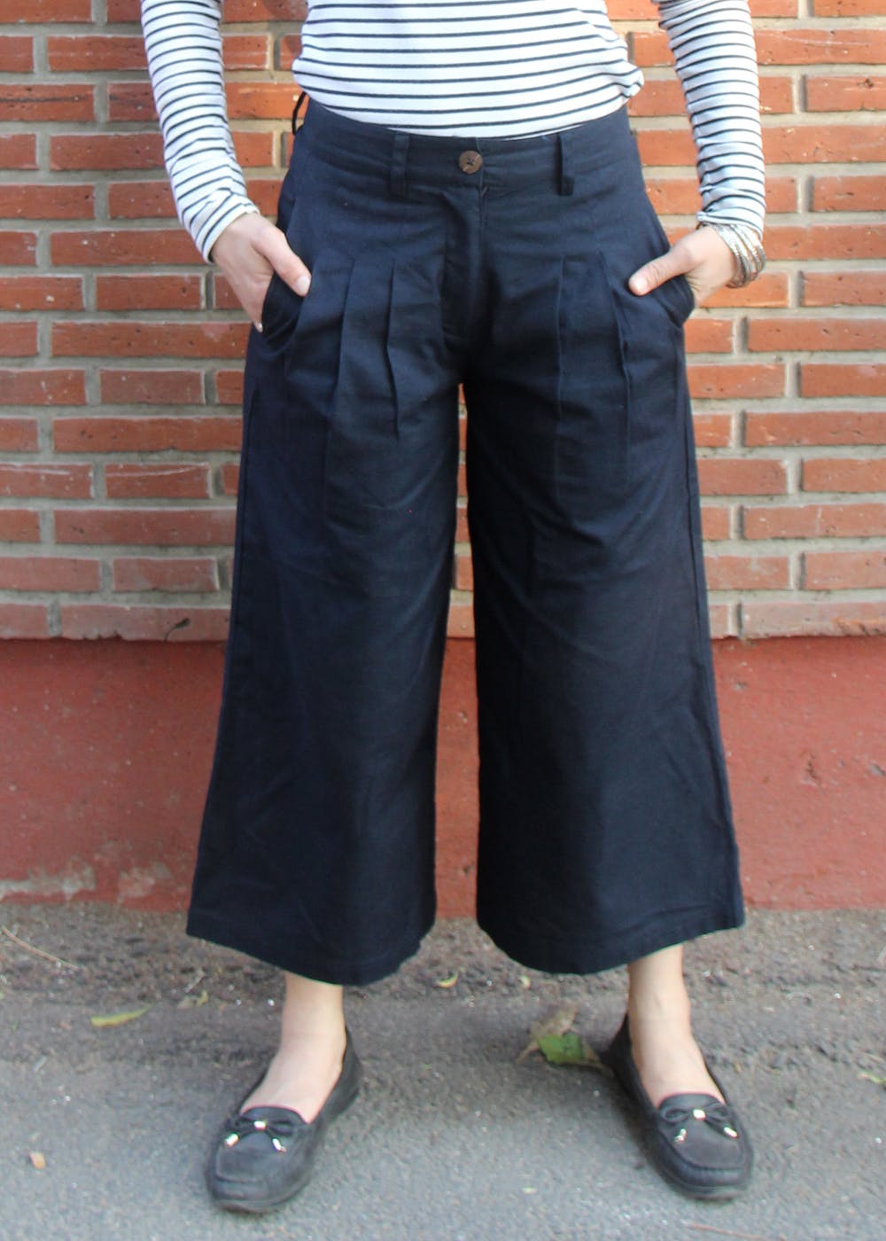 Plain Pleated Pants Fancy Ladies Trousers Size 300