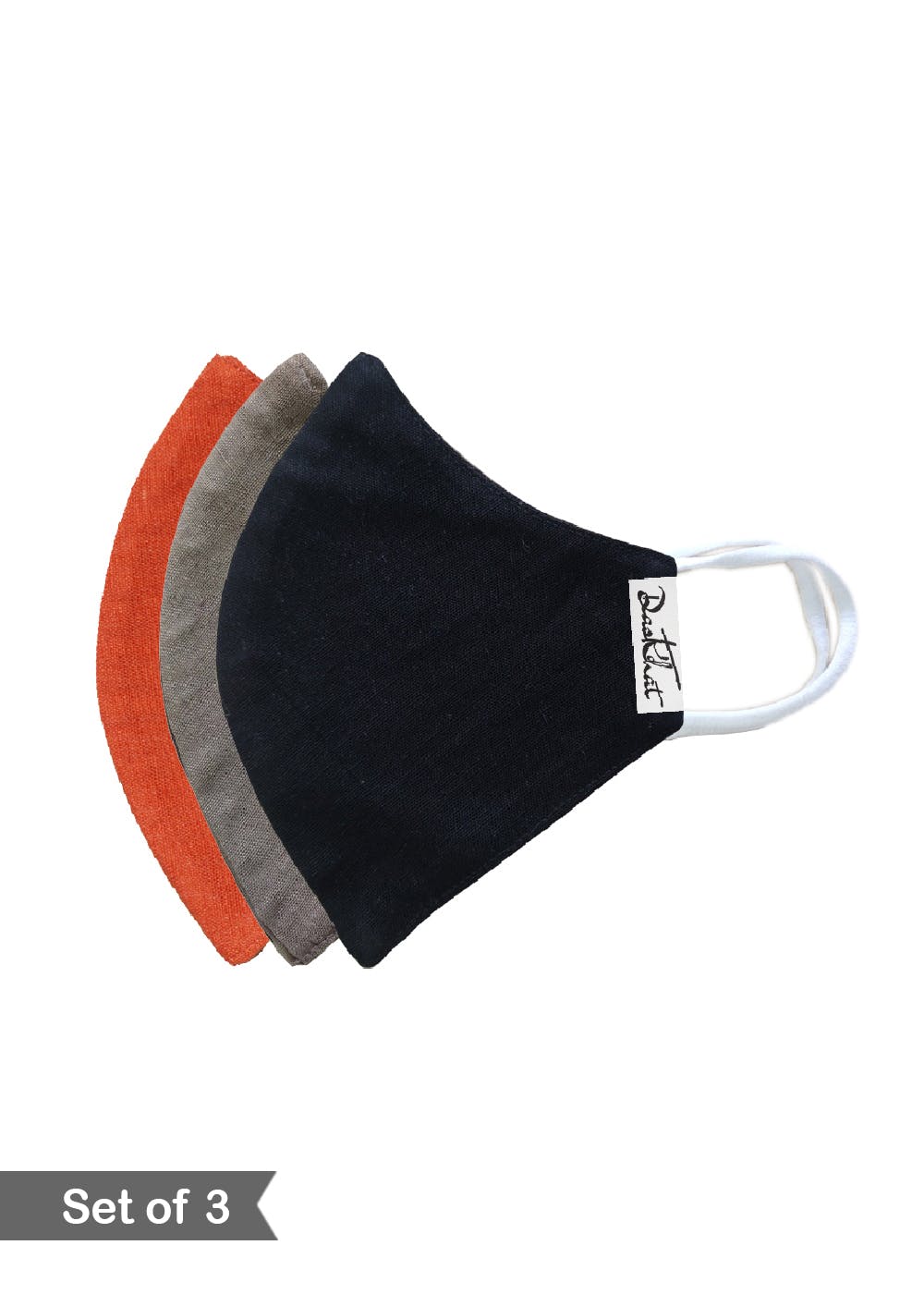 Get 3 Ply Cotton Linen Mask Tandoor Set of 3 at ₹ 220 LBB Shop