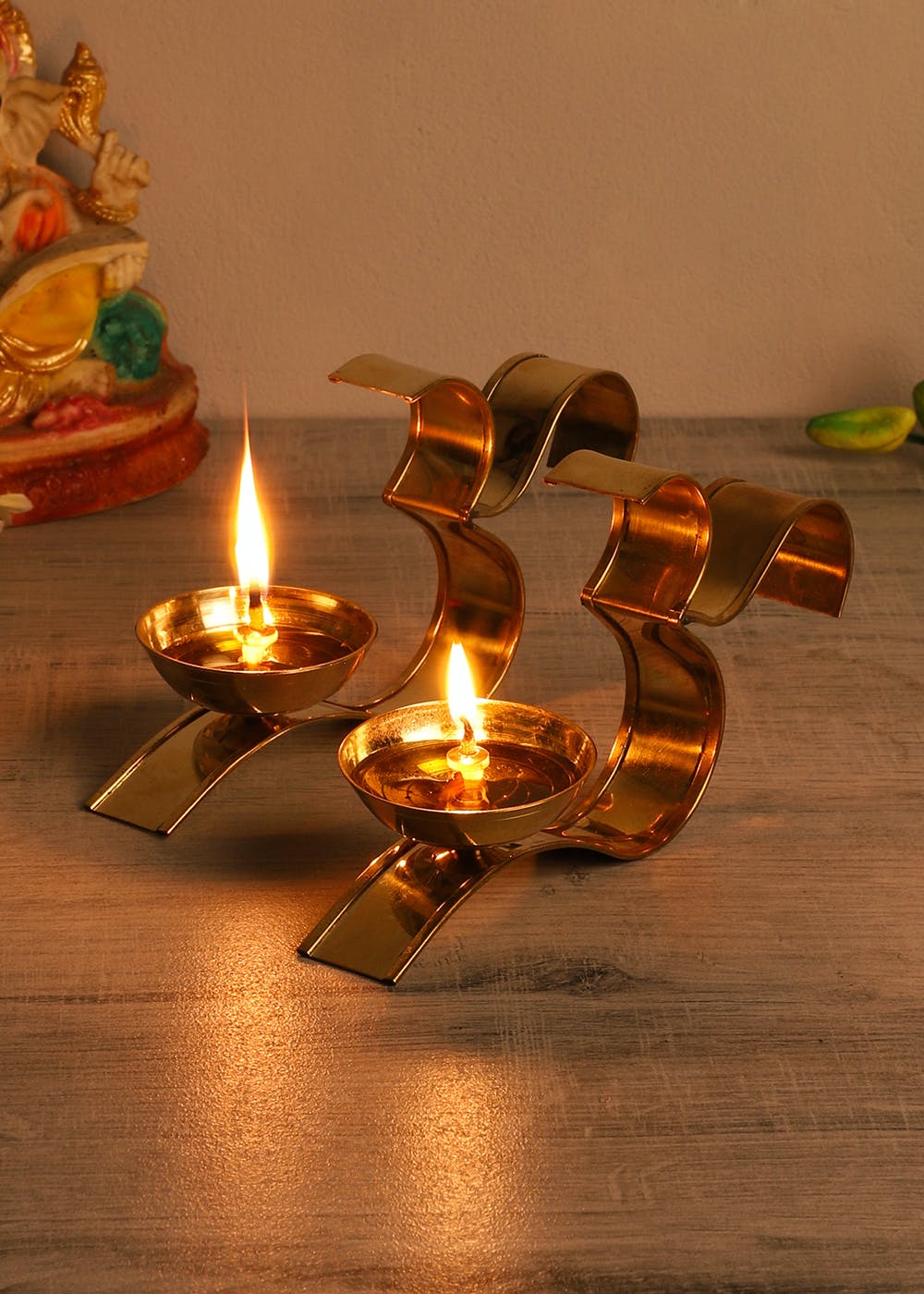 Get Set of 2 Om Akhand Brass Dia at ₹ 605 | LBB Shop