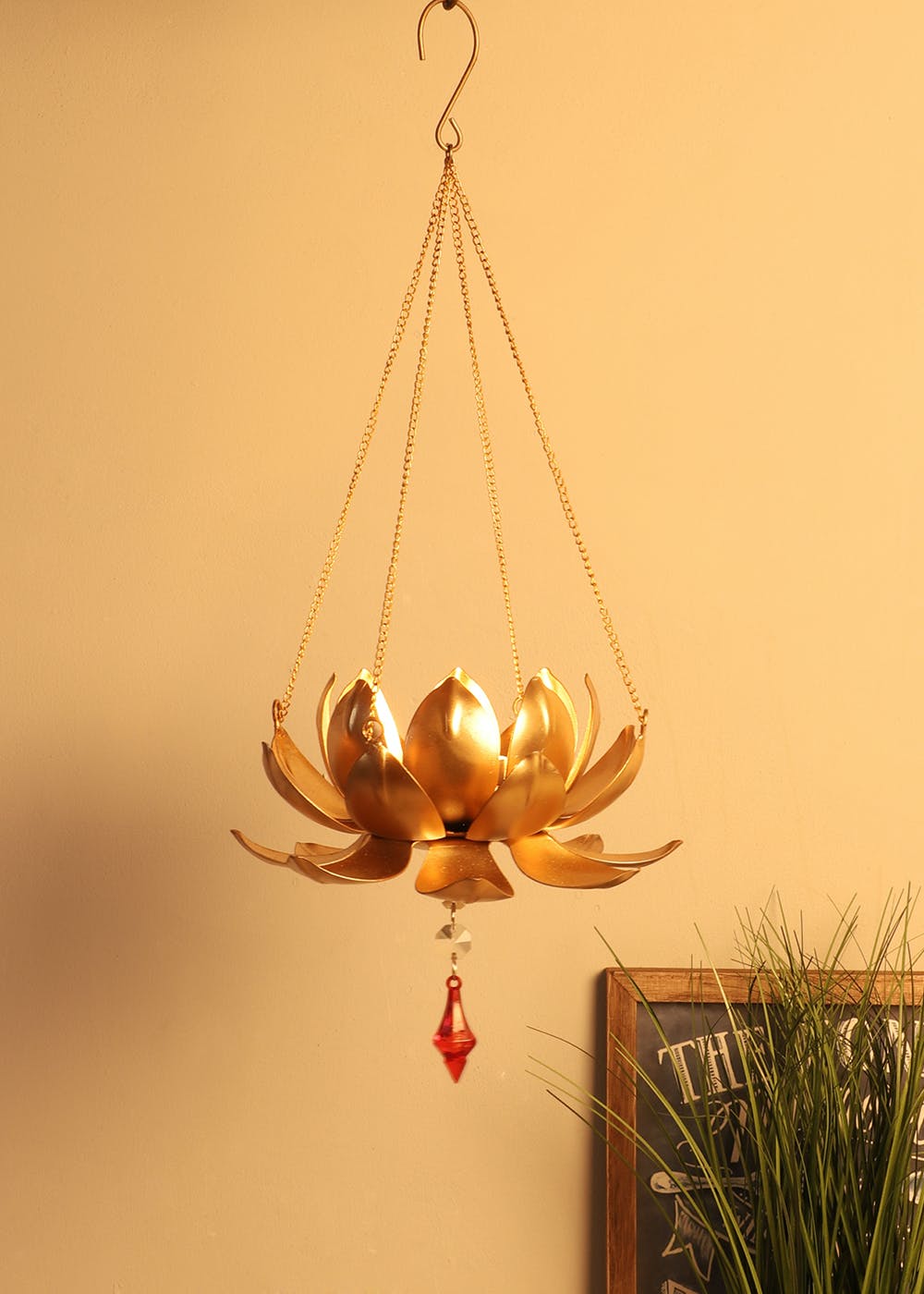 Get Hanging Lotus Tealight With Beads at ₹ 650 | LBB Shop