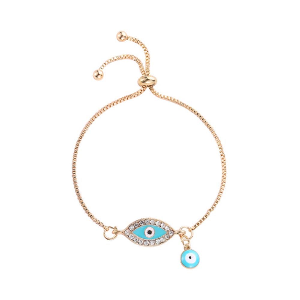 Turquoise Studded Evil Eye Black Band Bracelet (Rose Gold) – Cenora  Jewellery