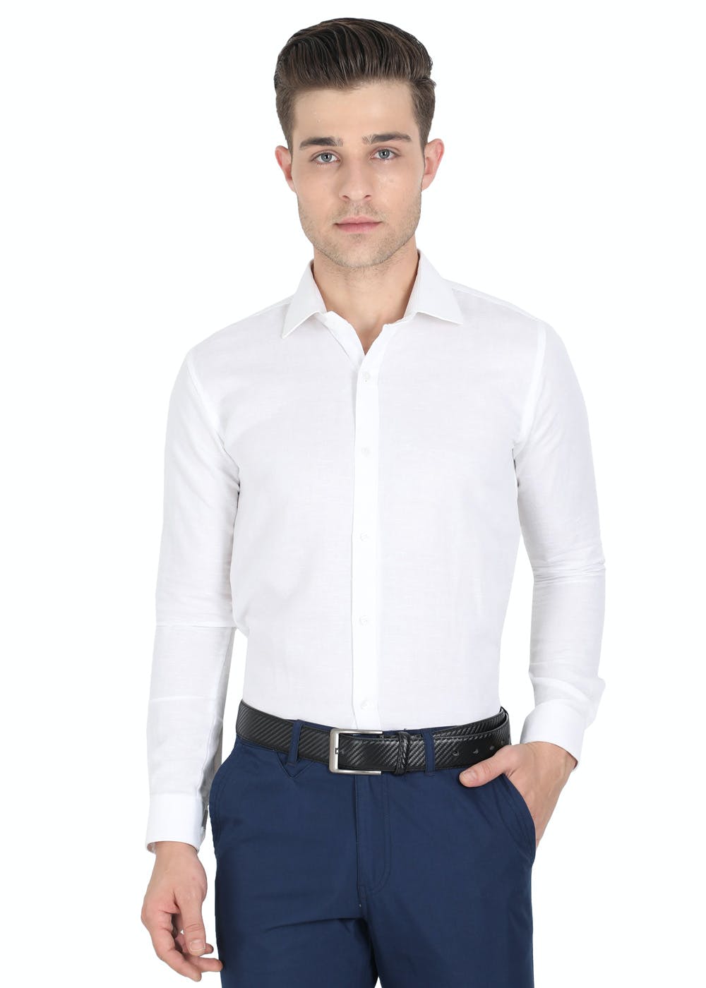 Get Basic Solid White Formal Full Sleeves Shirt at ₹ 999 | LBB Shop