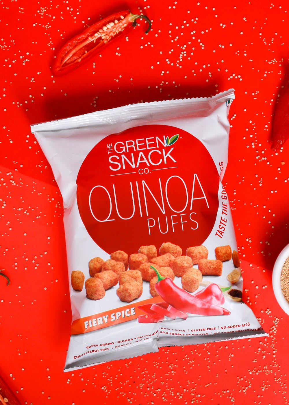 Quinoa Puffs - Fiery Spice - Pack Of 2 - 50gm each