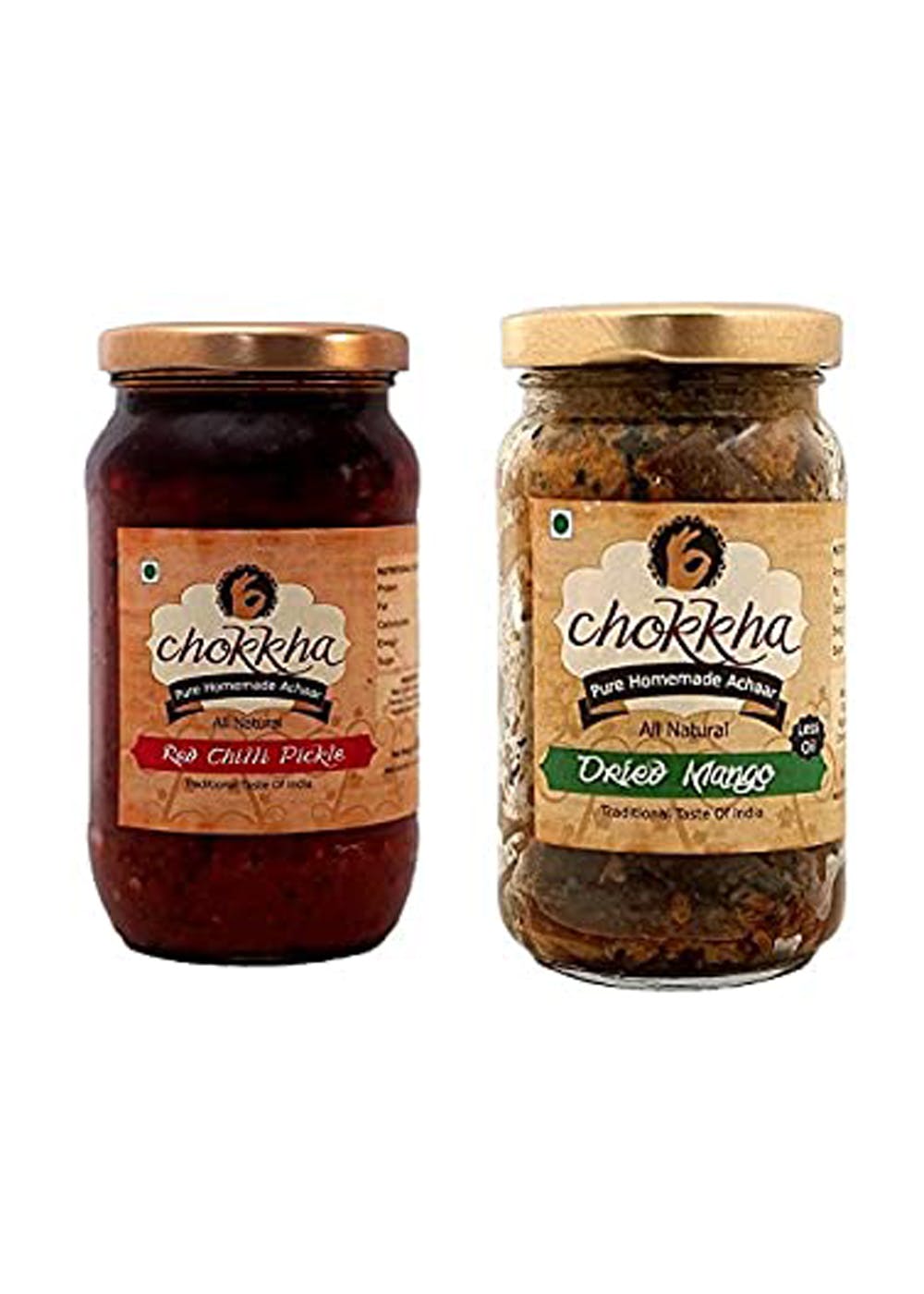 Dried Mango & Red Chilli Pickle Combo, 200 Gm Each