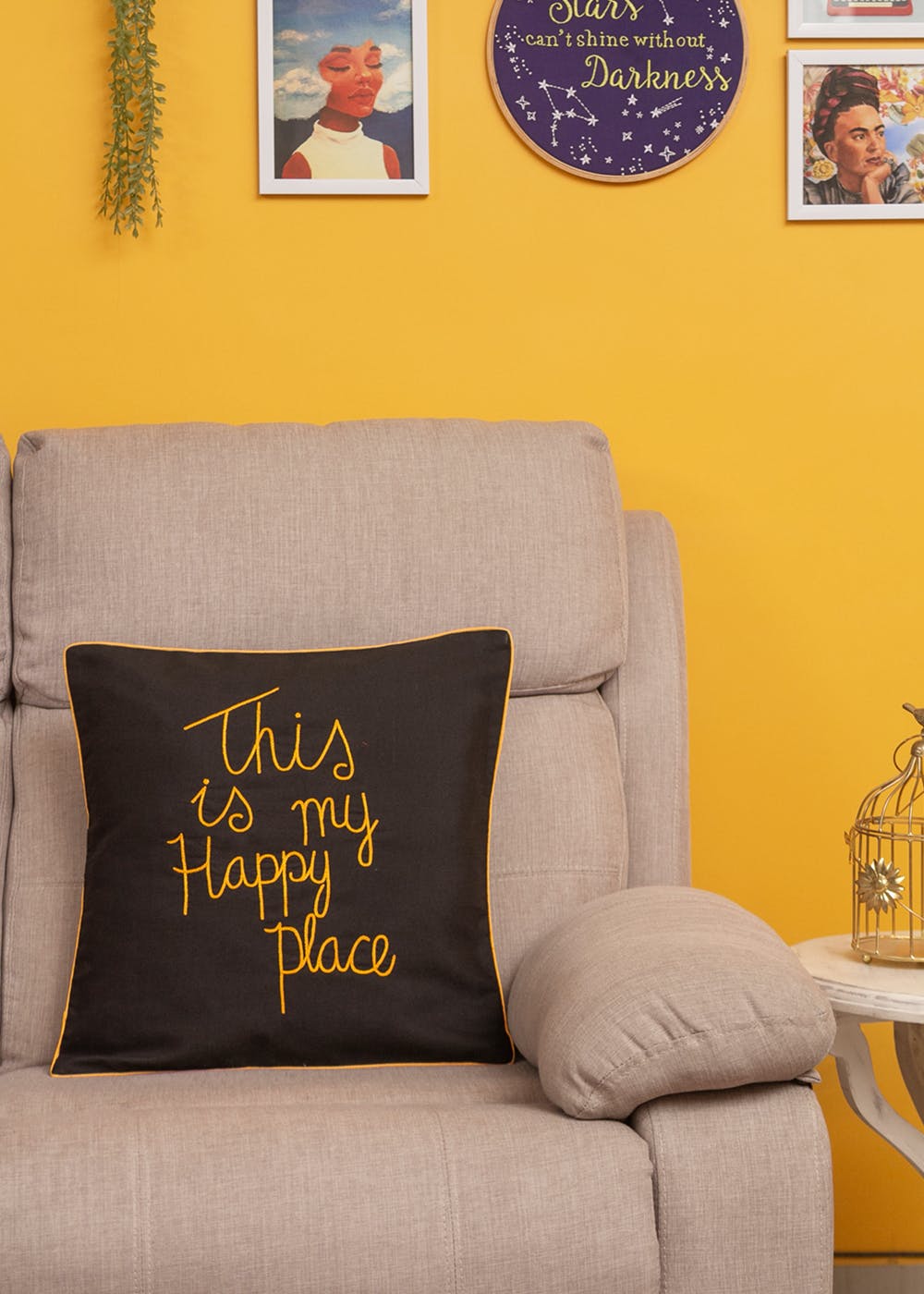 Get This Is My Happy Place Cushion Cover at ₹ 399 LBB Shop