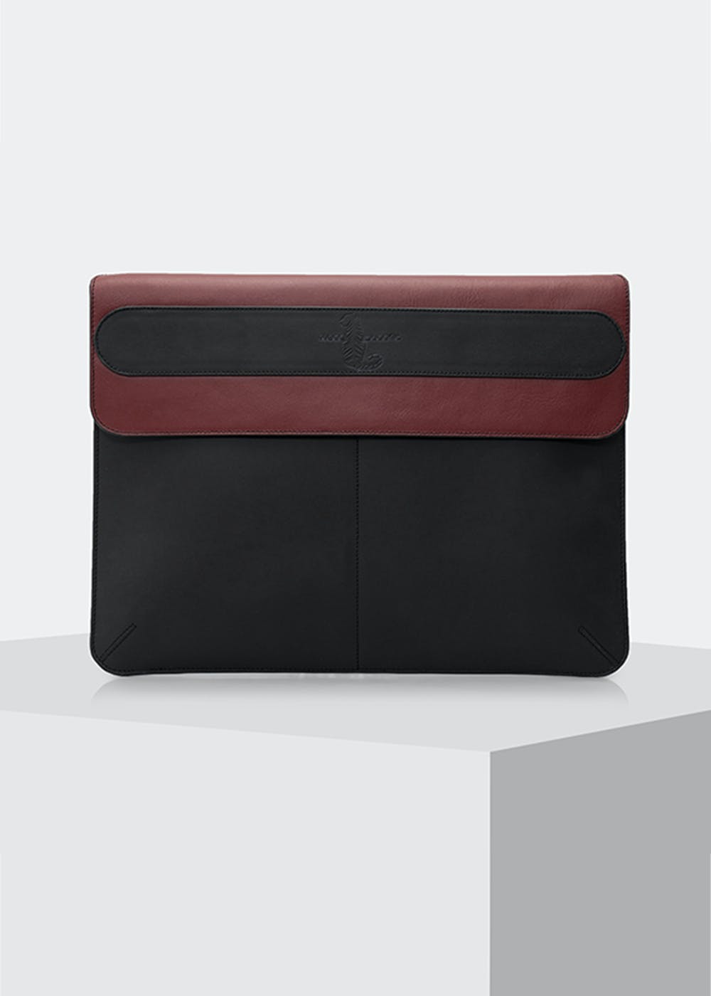 Contrast Flap Panel Detail Black Laptop Sleeve