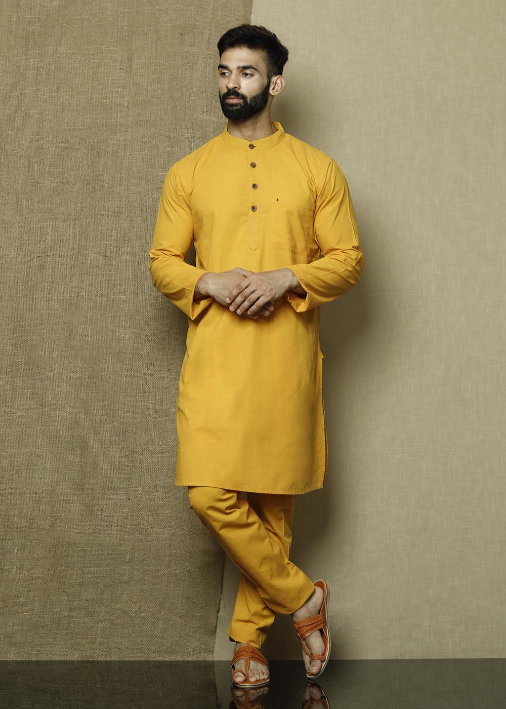 yellow brand kurta