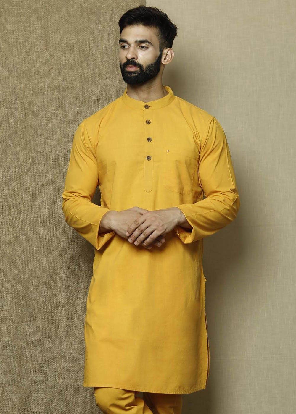 yellow brand kurta