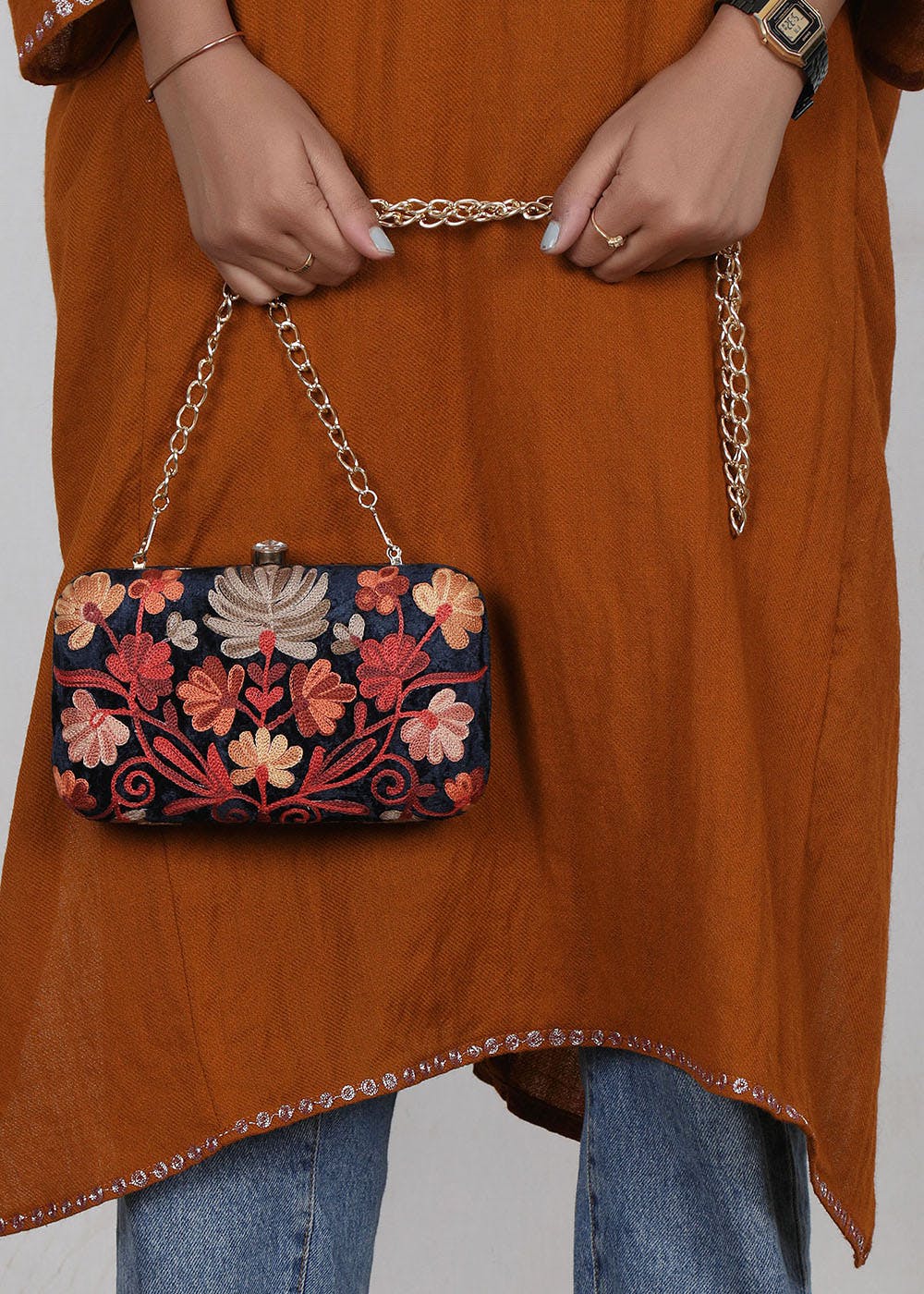 Get Navy Blue Velvety Rectangular Clutch At 3099 LBB Shop get-navy-blue-velvety-rectangular-clutch-at-3099-lbb-shop