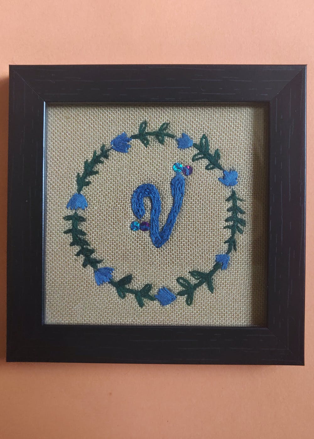 Get Embroidered "V" Coaster Frame at ₹ 425 LBB Shop