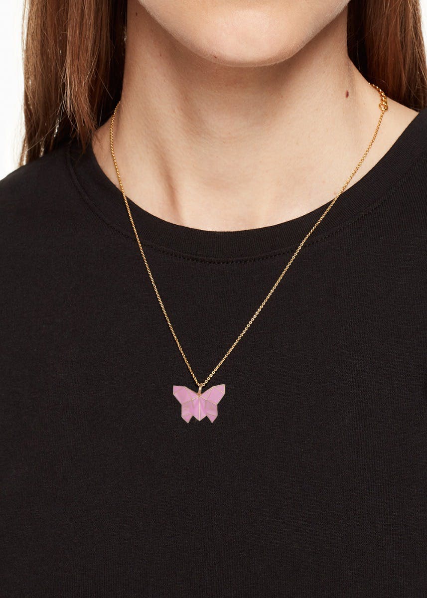 origami butterfly necklace