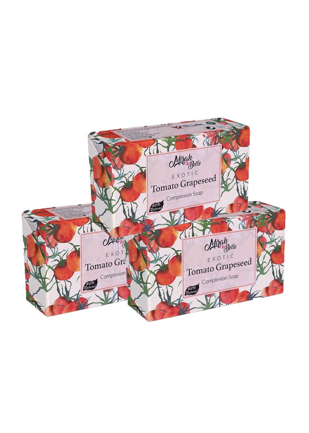 Tomato Grapeseed Soap - Pack of 3 (75gm each)