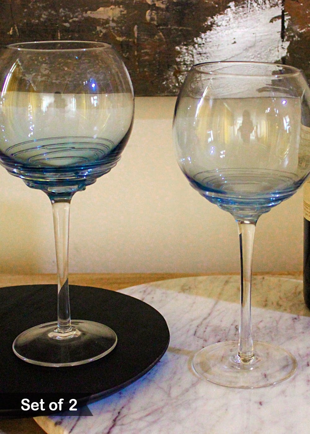 Blue Ombre Swirl Glasses ( Set Of 2)