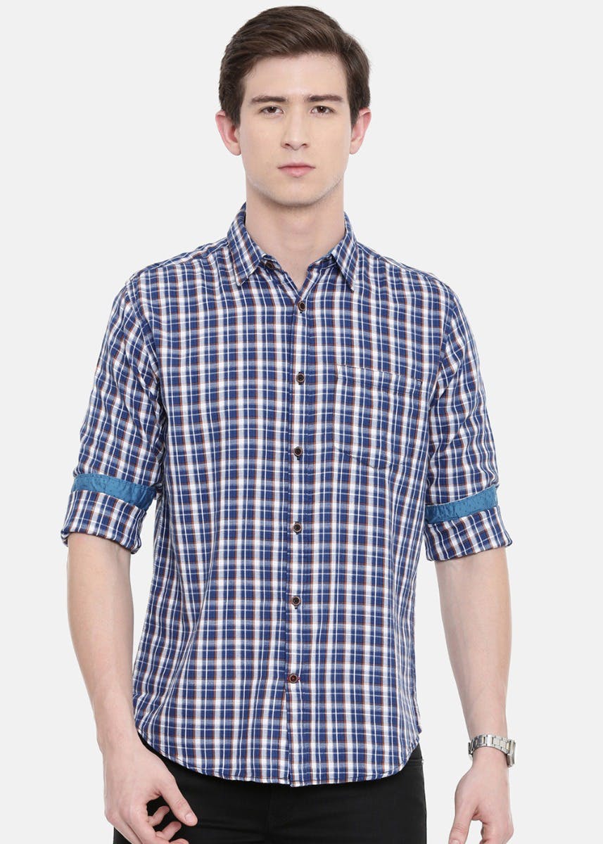 Get Triple Tone Checkered Shirt at ₹ 799 | LBB Shop