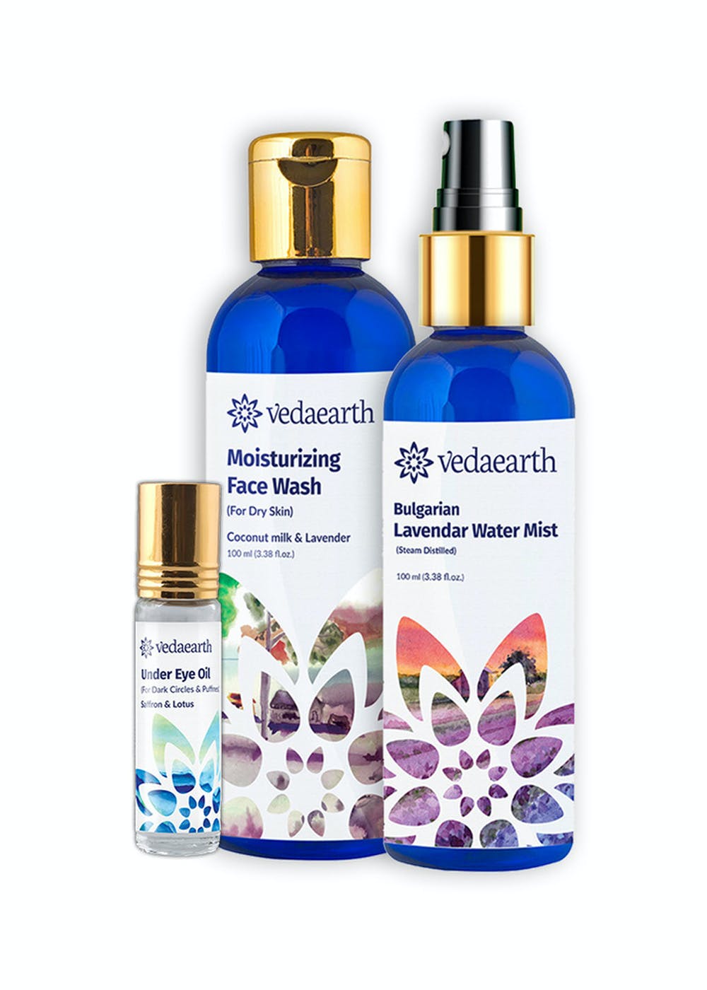 Get Under Eye Care & Moisturising Combo (Face Wash, Lavender Water Mist & Under Eye Oil) at