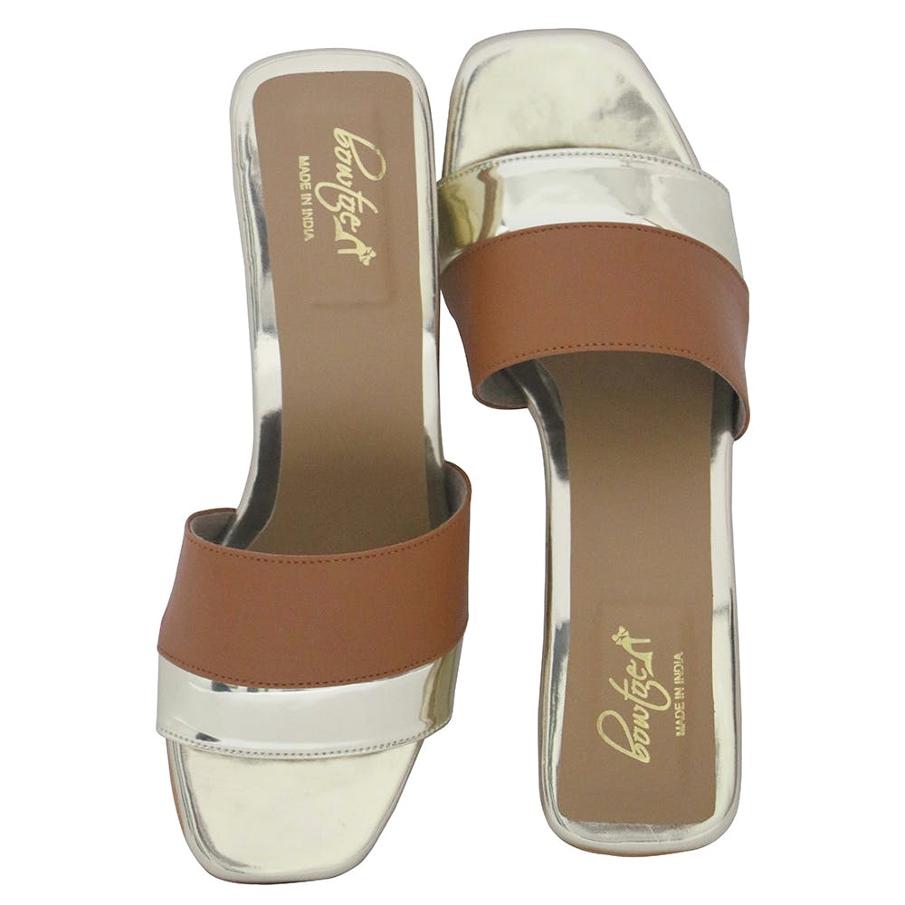 Metallic Slides Get Two-Tone Metallic Slides at ₹ 2000 | LBB Shop