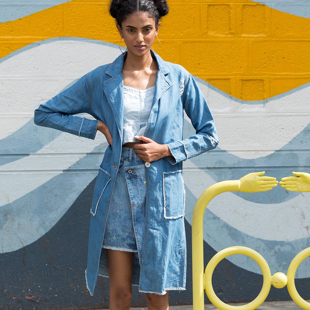 Get Denim Trench Jacket at ₹ 2744 | LBB 