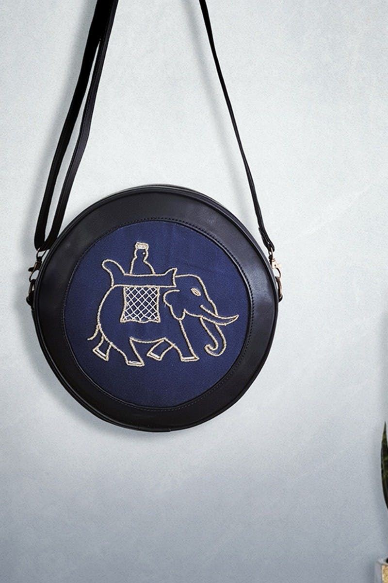 'Elephant Ride' Round Cross-Body