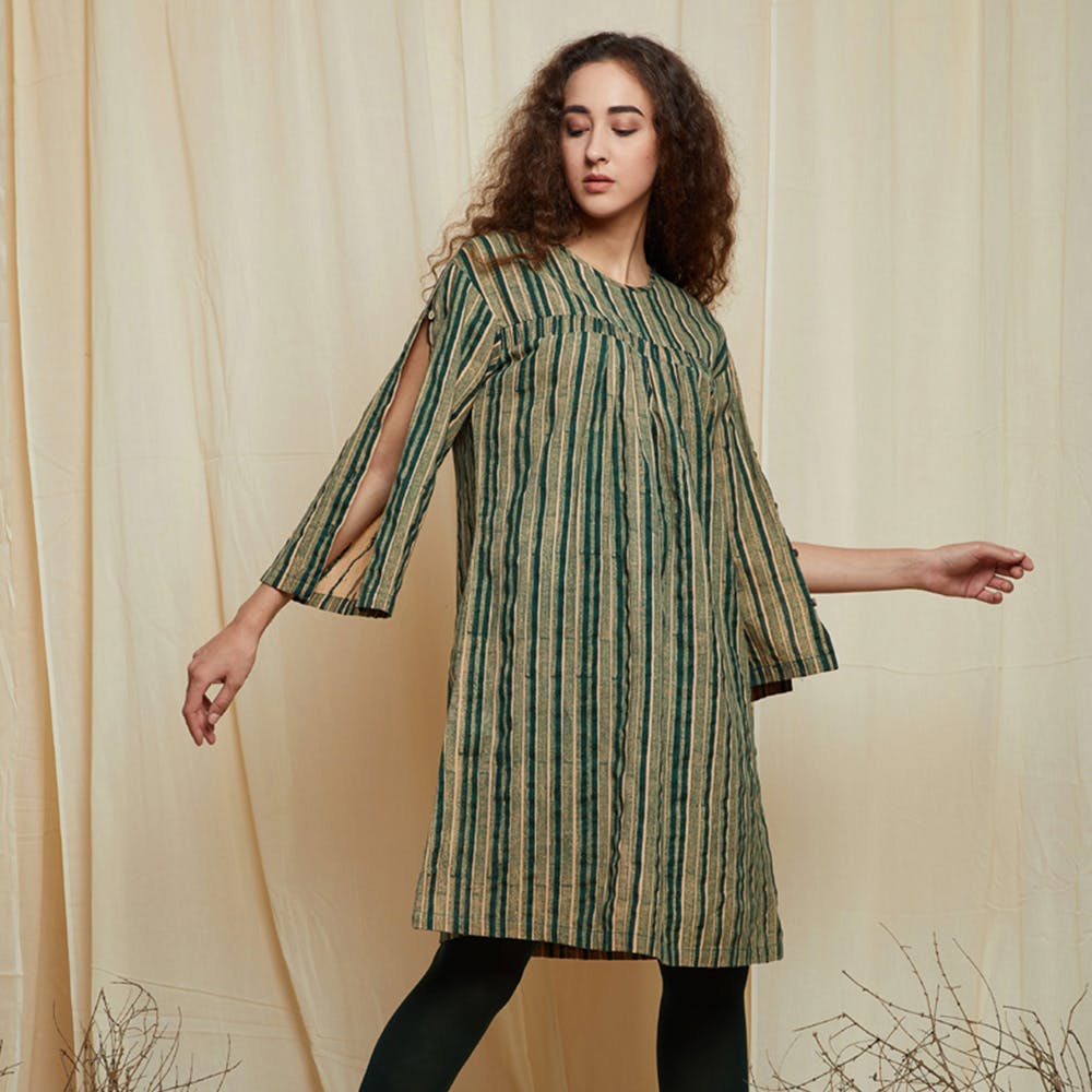 earthy green dress