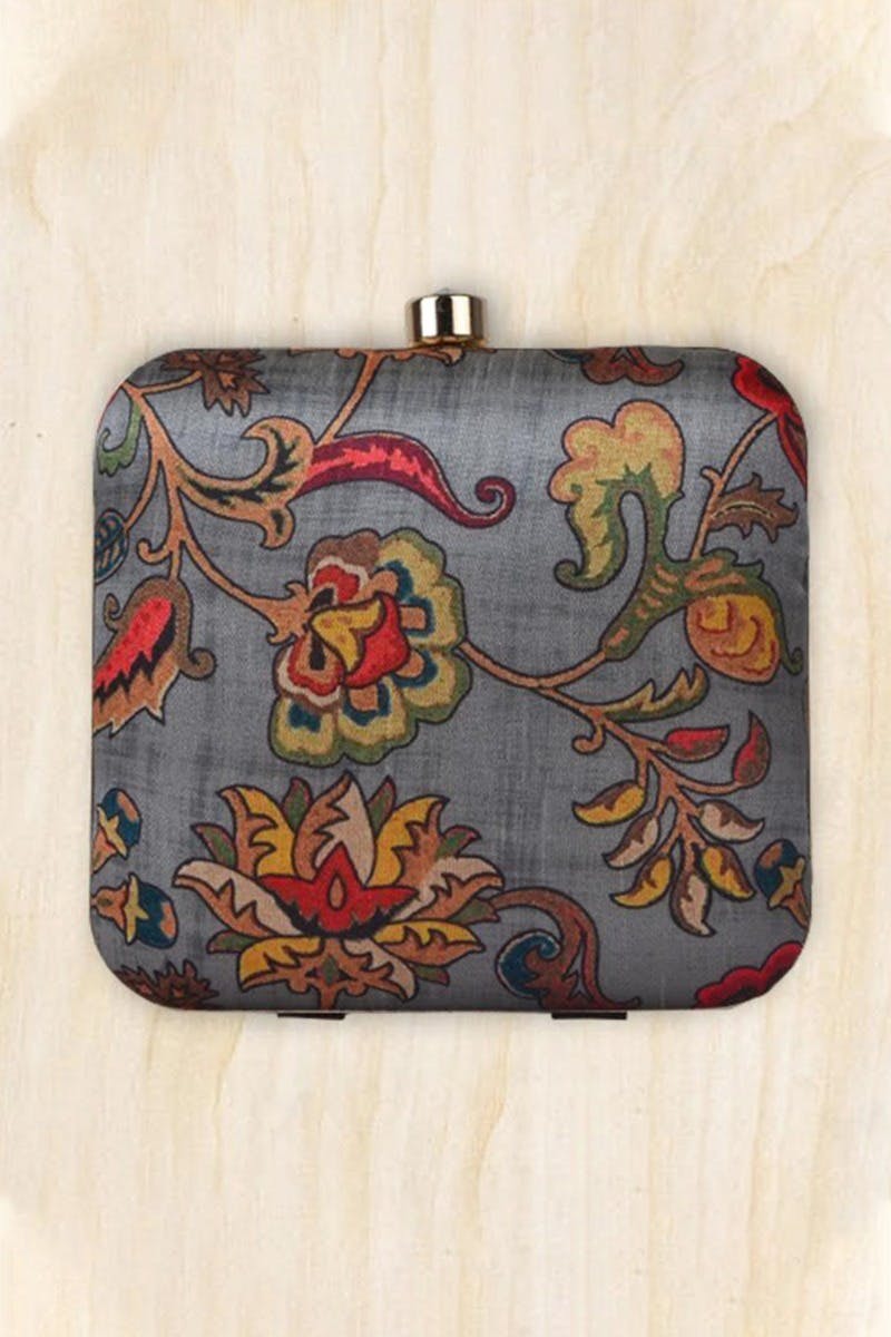 Multicolour Paisley Floral Clutch