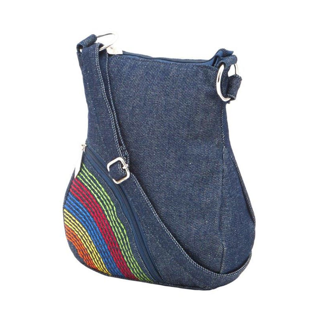 1pc Blue Denim Fabric Fashionable Simple Single Shoulder Crossbody Bag  Suitable For Daily Use