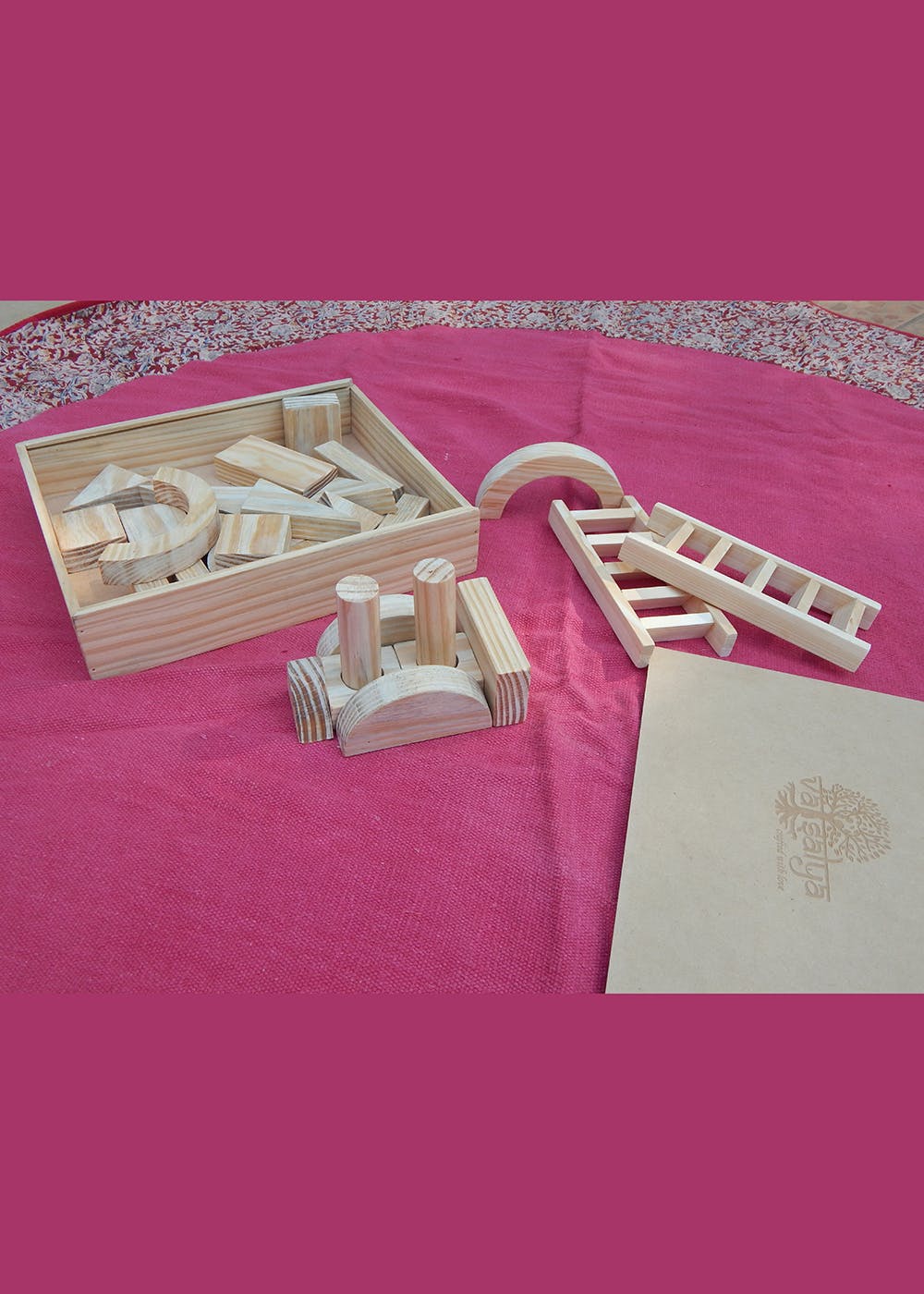 Get Pine Wood Construction Box - Set of 32 Blocks at ₹ 1700 | LBB Shop