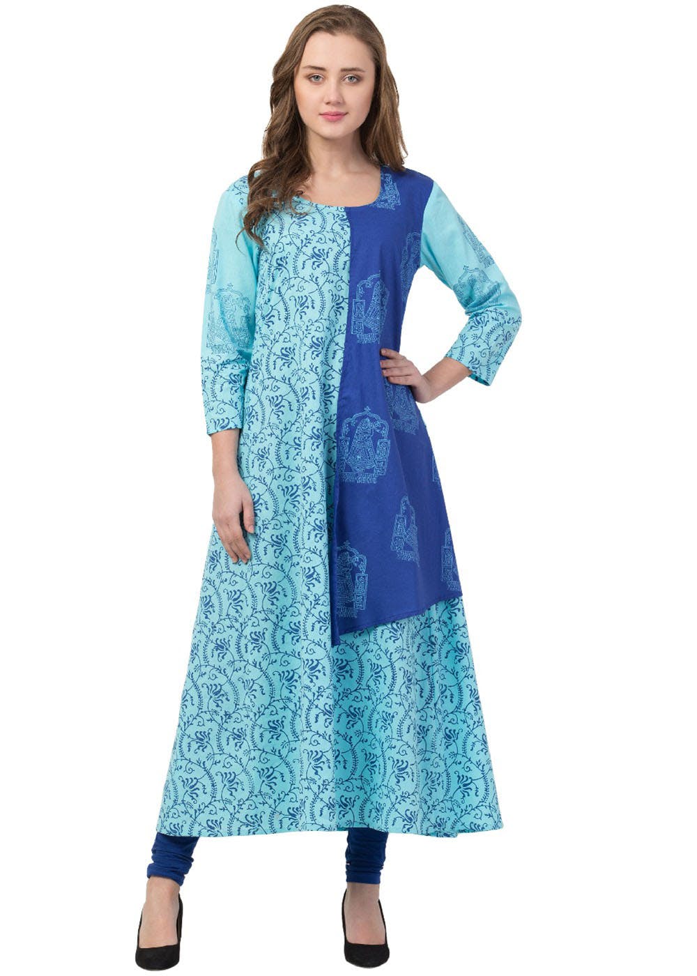 half sleeve kurta with jacket