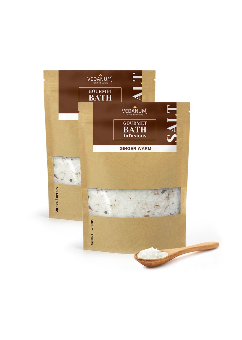 Get Fortified Blended Epsom Bath Salt Infused with Ginger and Minerals for Warm Skin Treatment