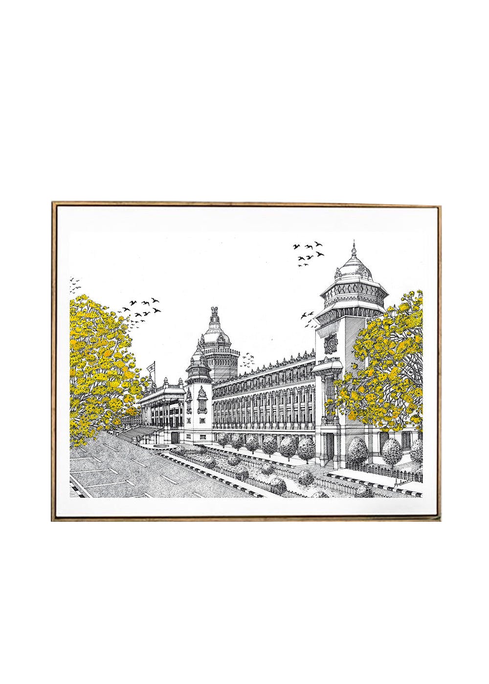 Neeraj Verma on LinkedIn: Made a sketch of Vidhana Soudha.Located in  Bangalore, India, is the seat…