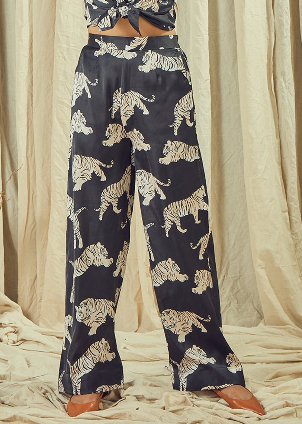 Get Animal Printed Black Pants at ₹ 1499 | LBB Shop