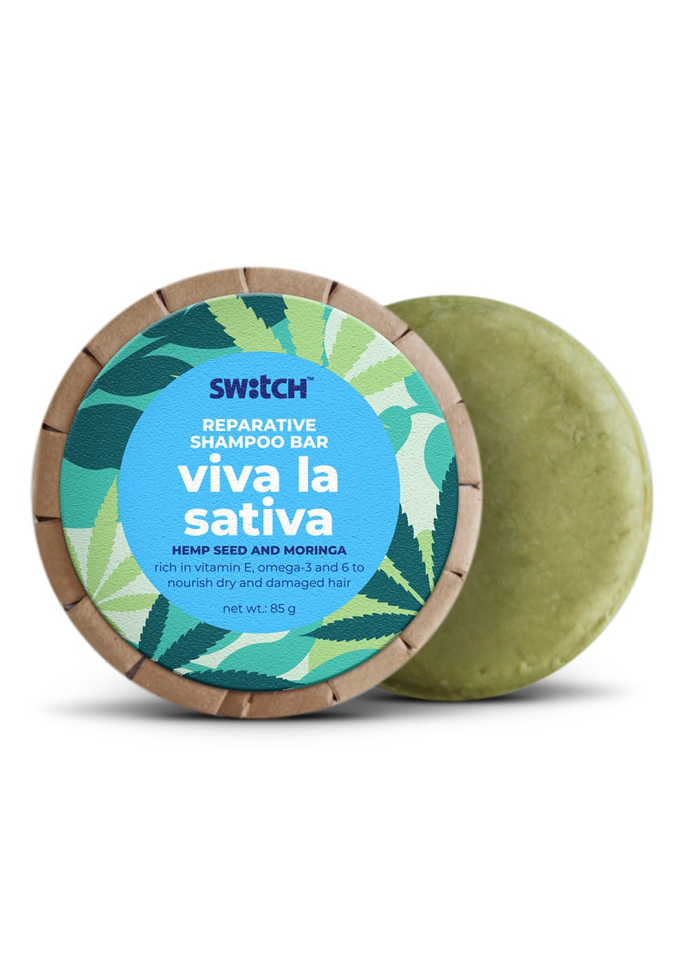 Damage Repairing Viva La Sativa Shampoo Bar for Dry and Damaged Hair - 85g