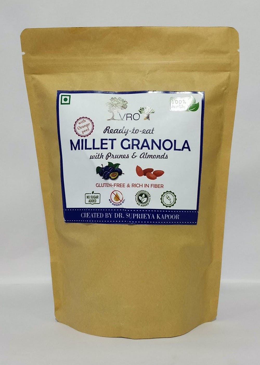 Millet Granola with Prunes & Almonds