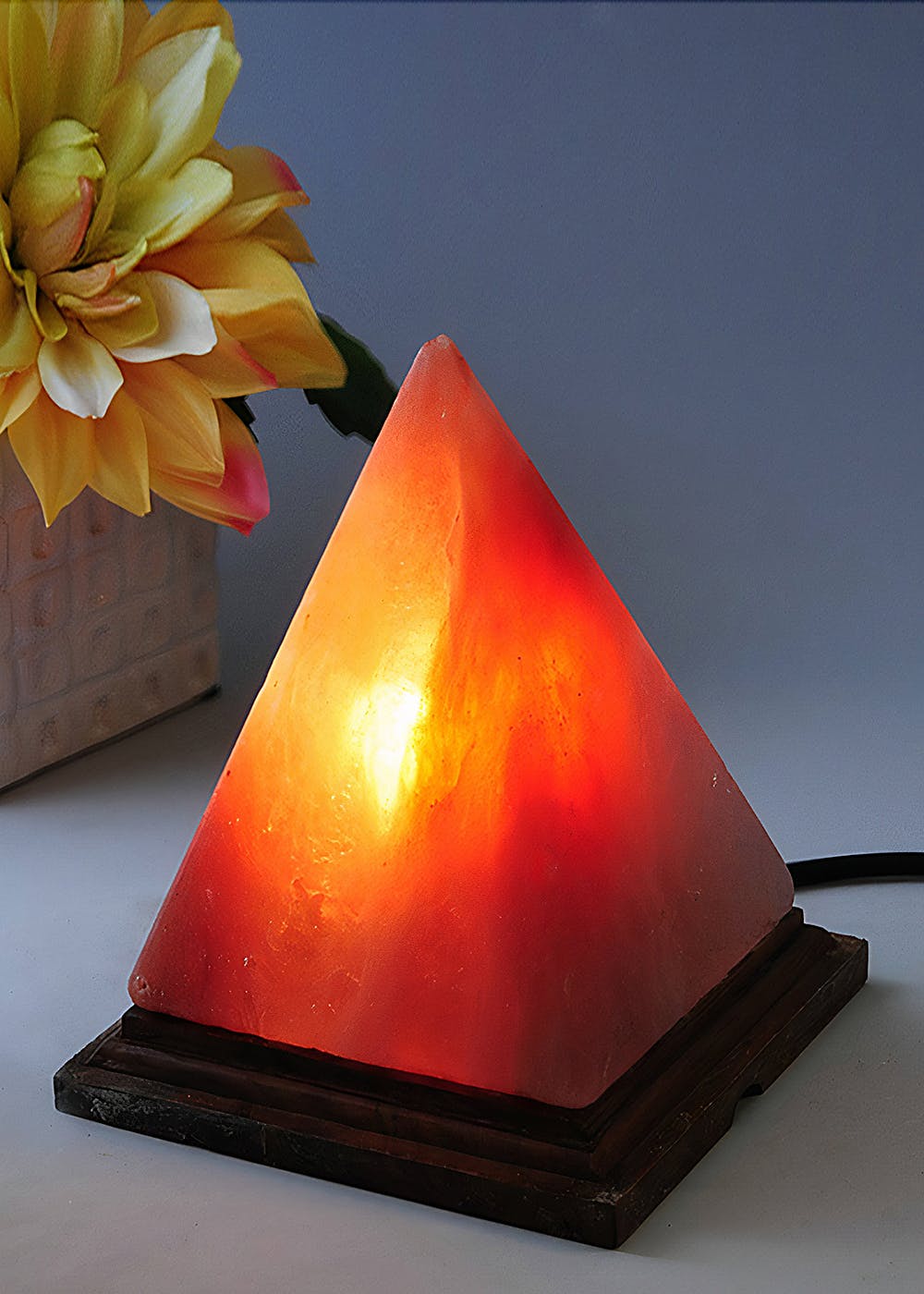 Get Himalayan Rock Salt Lamp- Pyramid at ₹ 2199 | LBB Shop