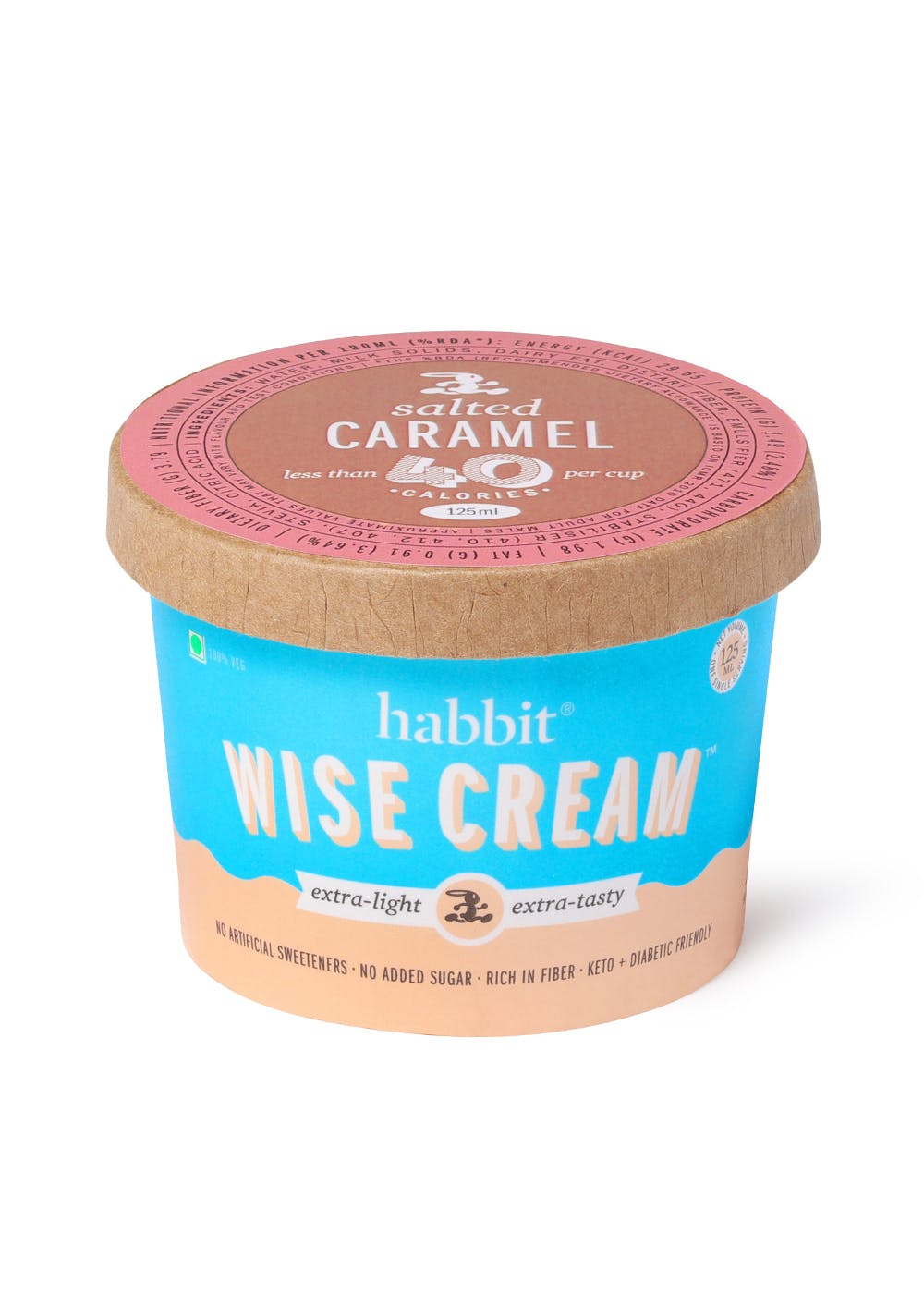 Get Wise Cream Lowest Calorie Ice Cream Salted Caramel 6 x 125ml