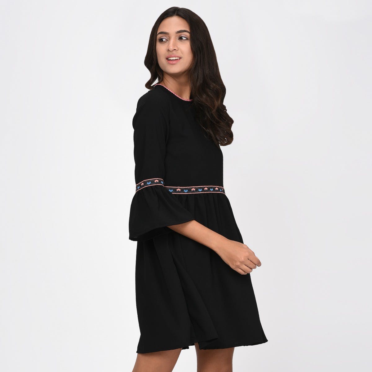 black day dress with sleeves