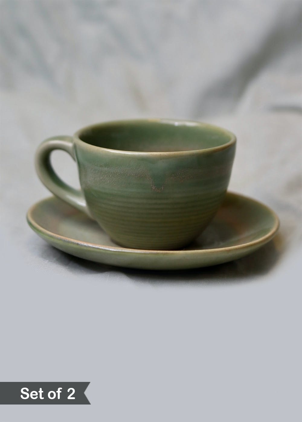 Get Green Cup & SaucerSet of 2 at ₹ 999 LBB Shop