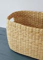 Storage basket,Rectangle,Basket,Natural material,Beige,Wicker,Wood,Metal,Laundry basket,Fashion accessory