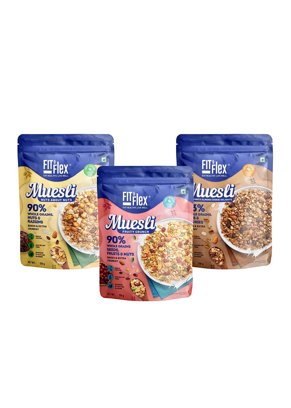 Get Healthy Muesli Baked & Extra Crunchy Nuts About Nuts + Choco