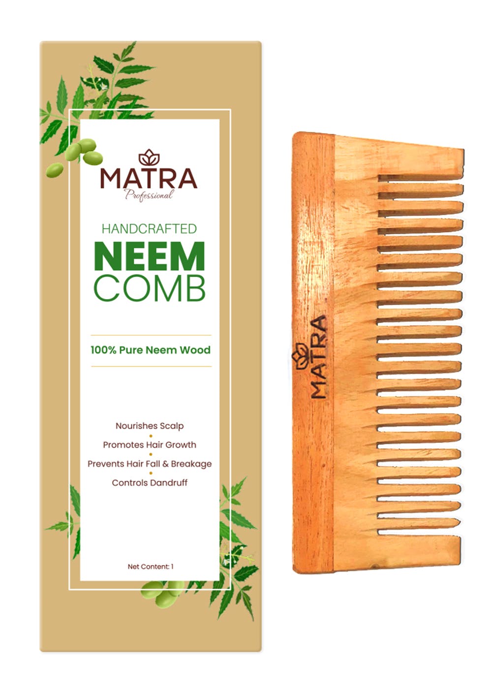 Get Professional Pure Neem Wood Comb for Easy Detangling at ₹ 161 LBB