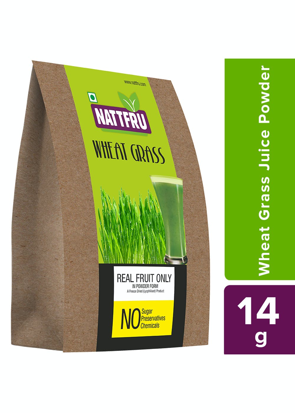 Get Wheat grass Juice Powder Real Fruit Only 14gm at ₹ 349 LBB Shop