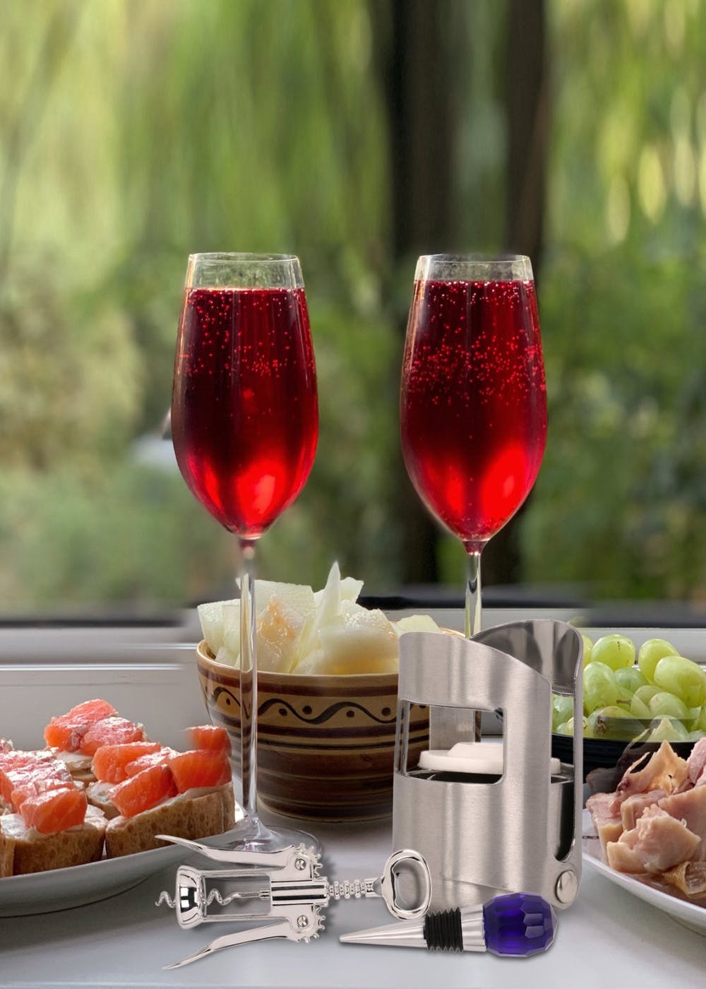 Get Stainless Steel Champagne Wine Beer Corkscrew Vacuum Sealed Bottle